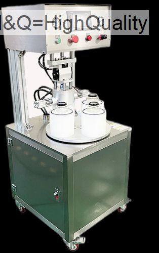 Machine de capsulage sous vide semi-automatique pour bouteilles en verre HQ-ZKXG4